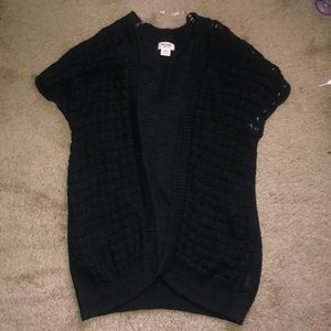 mossimo supply co black short sleeve cardigan